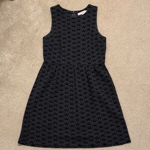 Ann Taylor Loft Gray and Black Patterned Top